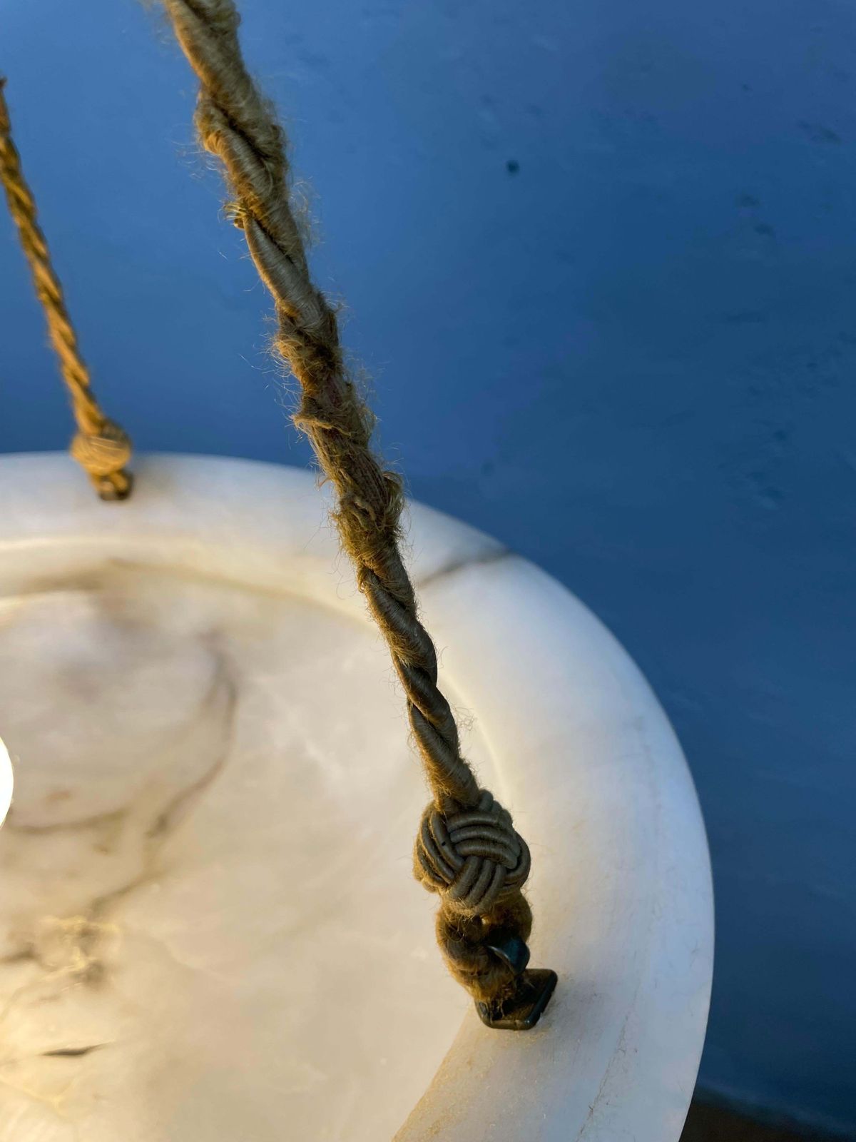 photo vintage Antique Alabaster Art Deco Plafonnier Chandelier