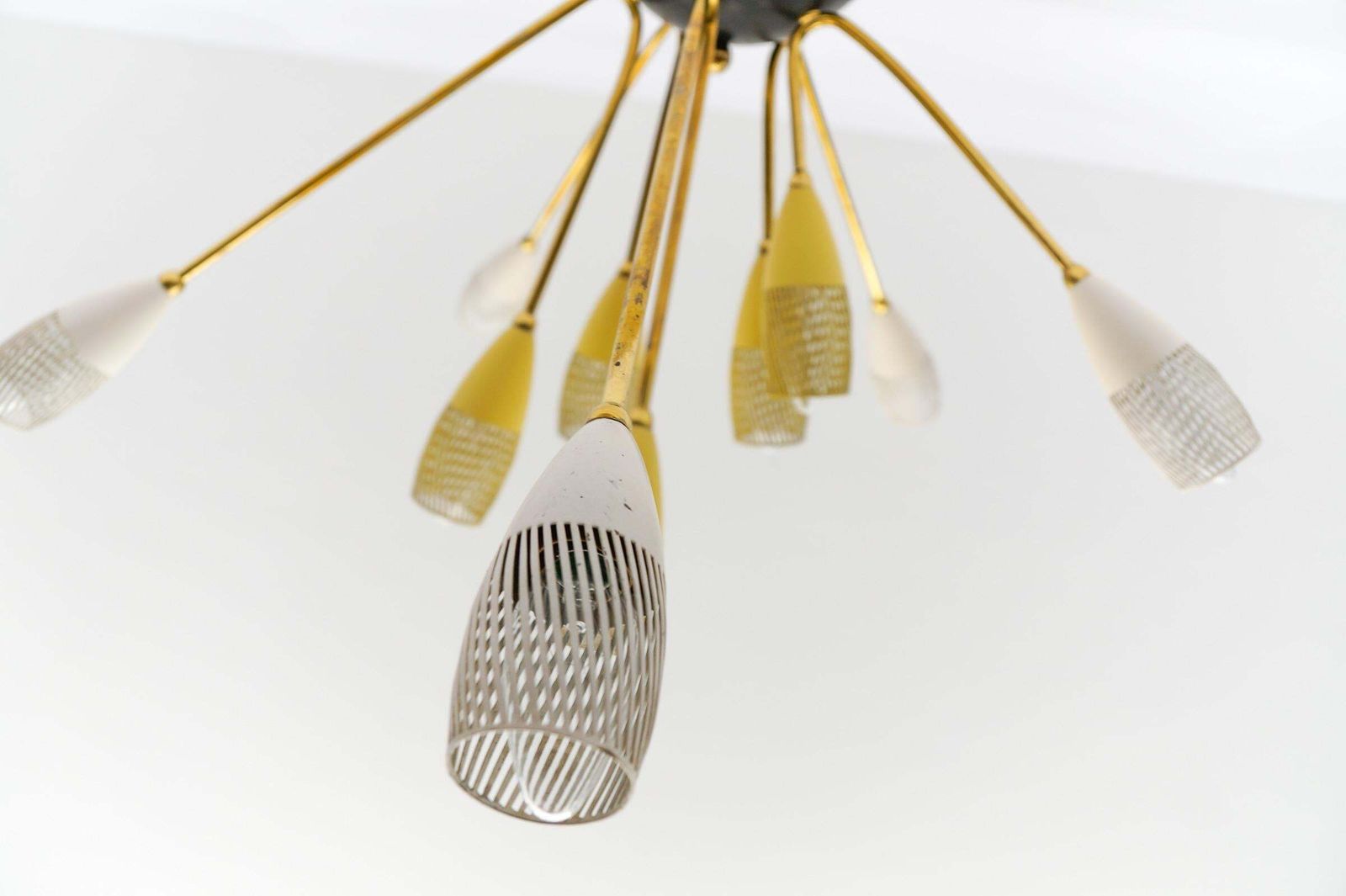 photo vintage Sputnik Wall Or Ceiling Lamp In The Manner Of Arteluce, Italy, 1950s