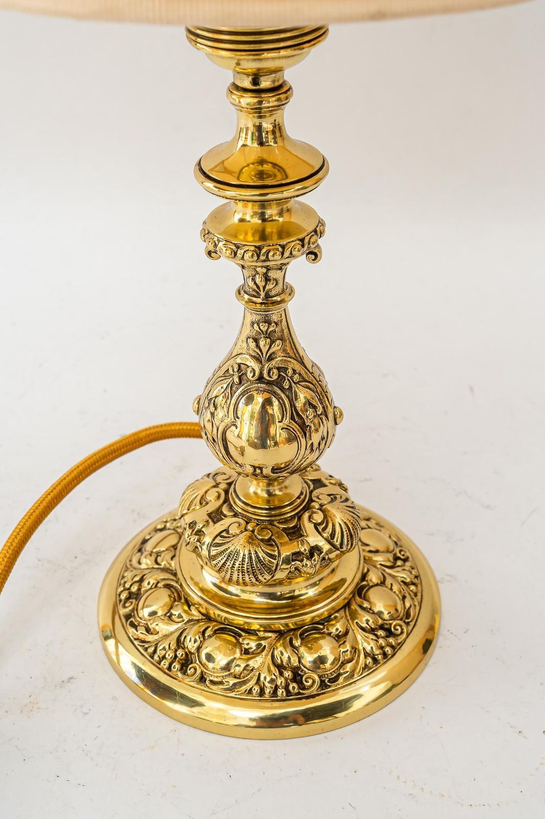 Historistic Table Lamp With Original Cut Glass Shade Vienna Around 1890s photo Lighting
