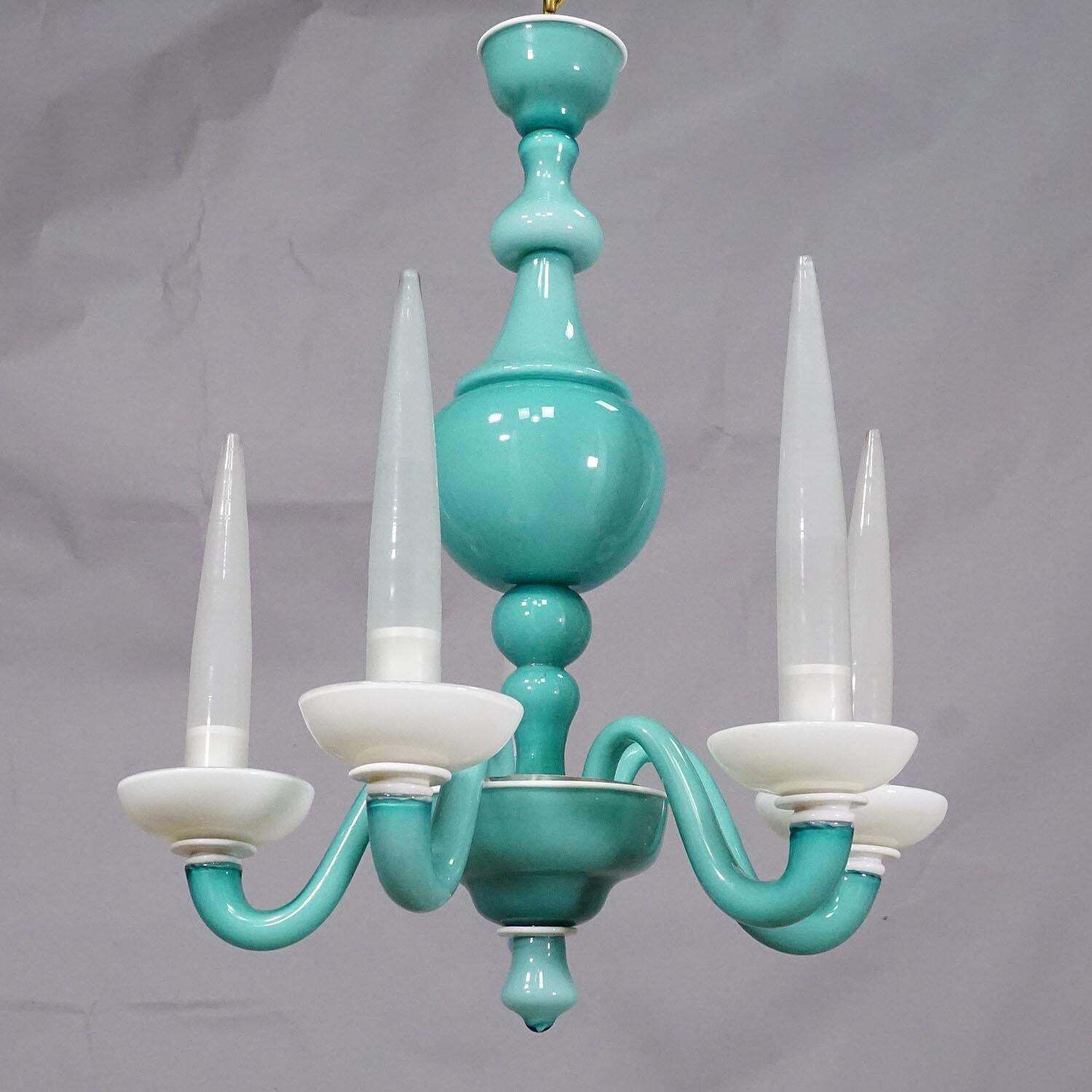 Murano Art Glass Chandelier By Gio Ponti For Venini 1940s photo Lighting