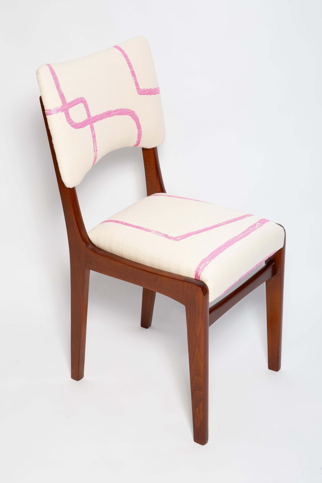 690.0 Mid Century Fauteuil, Promenade Kafkaïenne Jacquard, Rajmund Halas, Polen, Jaren 1960 photo