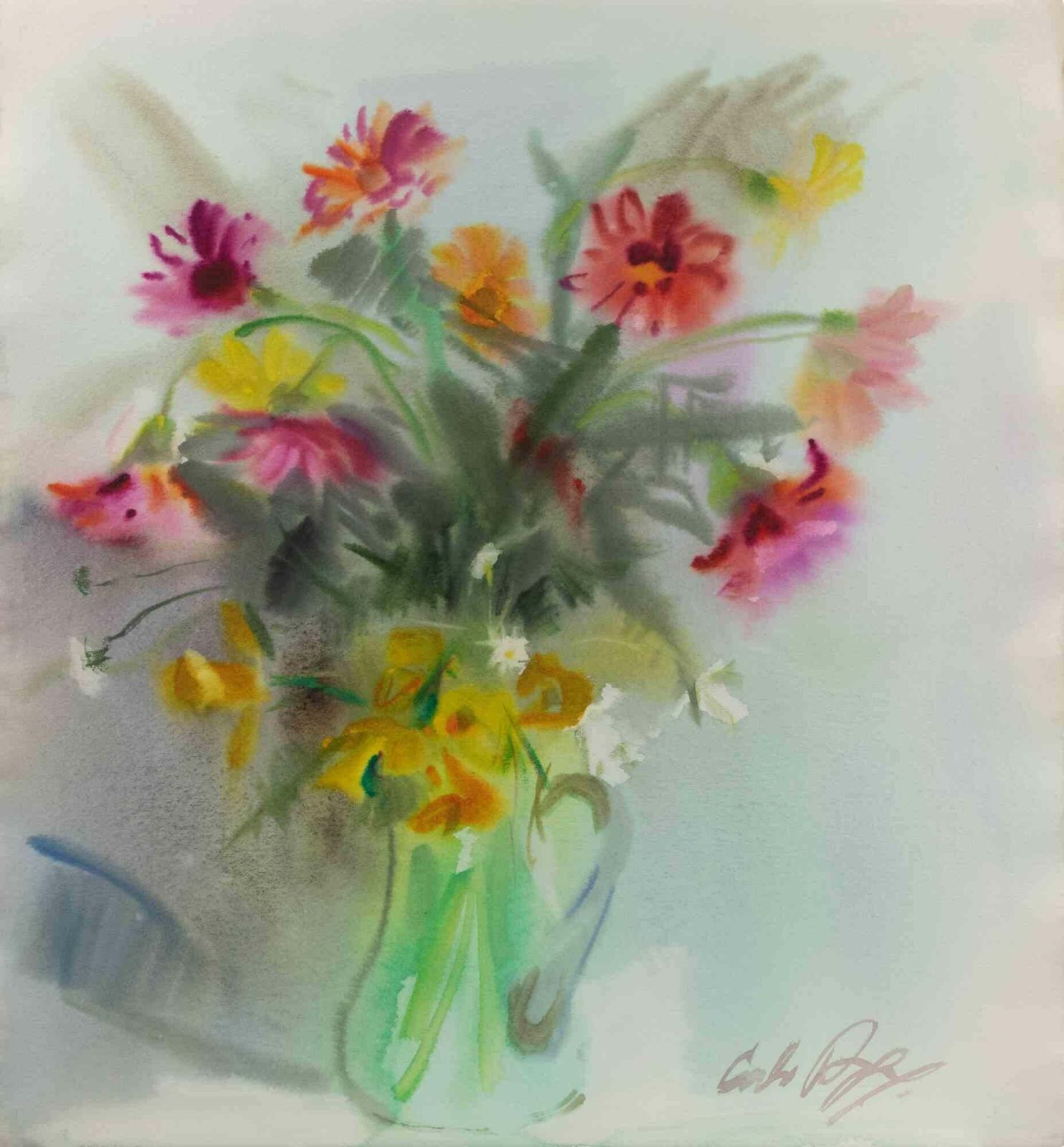 Carlo Ravagnanstill Life   Drawing By Carlo Ravagnan   1960s1960s photo for sale