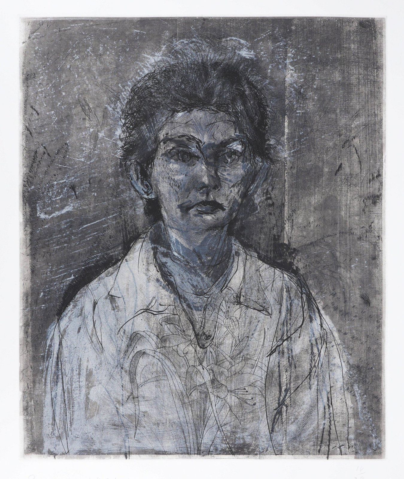 Jim Dinenancy Outside In July Xxii (Ten Layers Of Grey)   Original Handsigned Etching1981 photo for sale