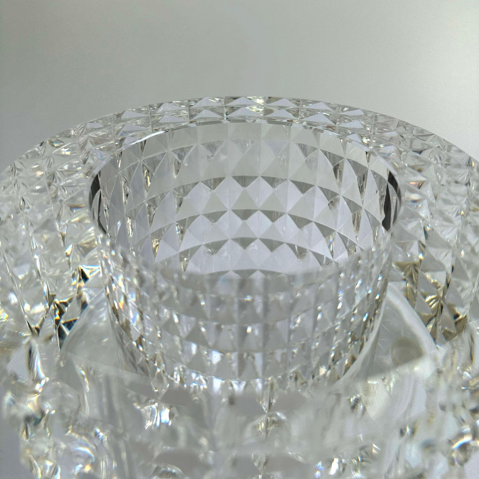 photo furniture Contemporary Faceted Optical Glass Vase By Veritas, Texas Us, 2016