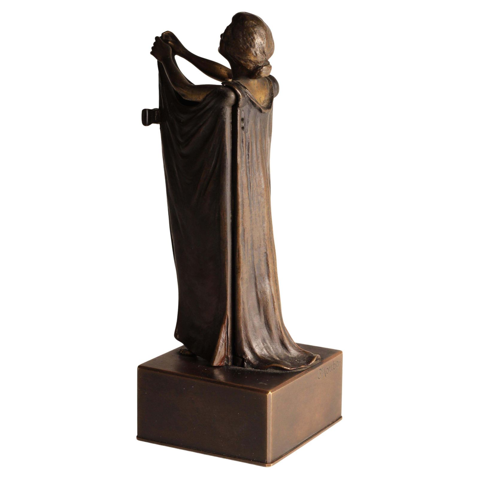 Art Deco Carl Kauba Automaton Bronze Nude With Mechanical Cape 1920’s Austria photo 3746.0