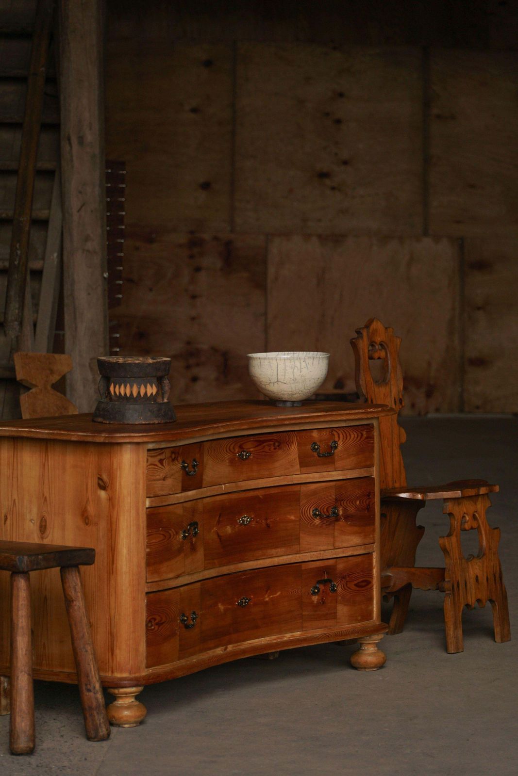 photo buy Vintage Wabi Sabi Style Dining Chair In Patinated Elm Wood, Mid Century, Italy