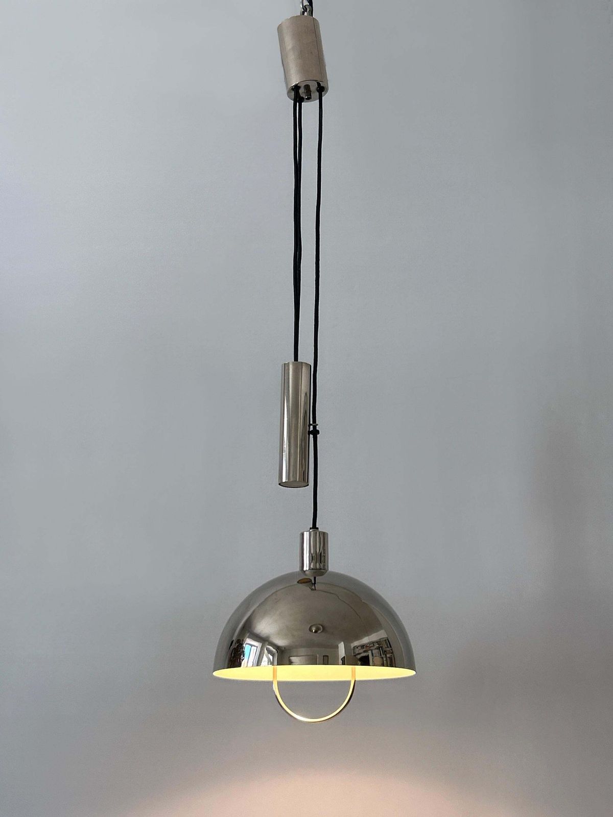 Early Tecnolumen Pulley Pendant Lamp Bauhaus Hmb 25/300 By Marianne Brandt 1980s photo 2465.0