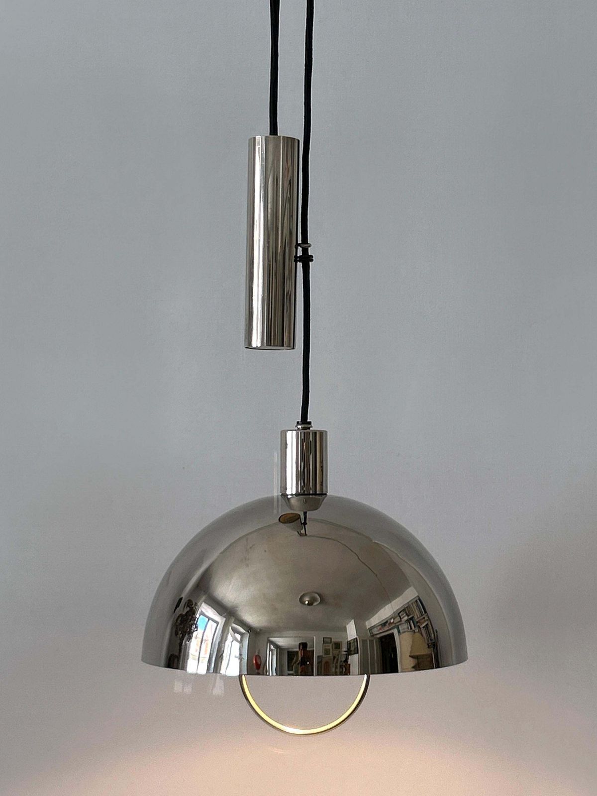 Early Tecnolumen Pulley Pendant Lamp Bauhaus Hmb 25/300 By Marianne Brandt 1980s photo vintage
