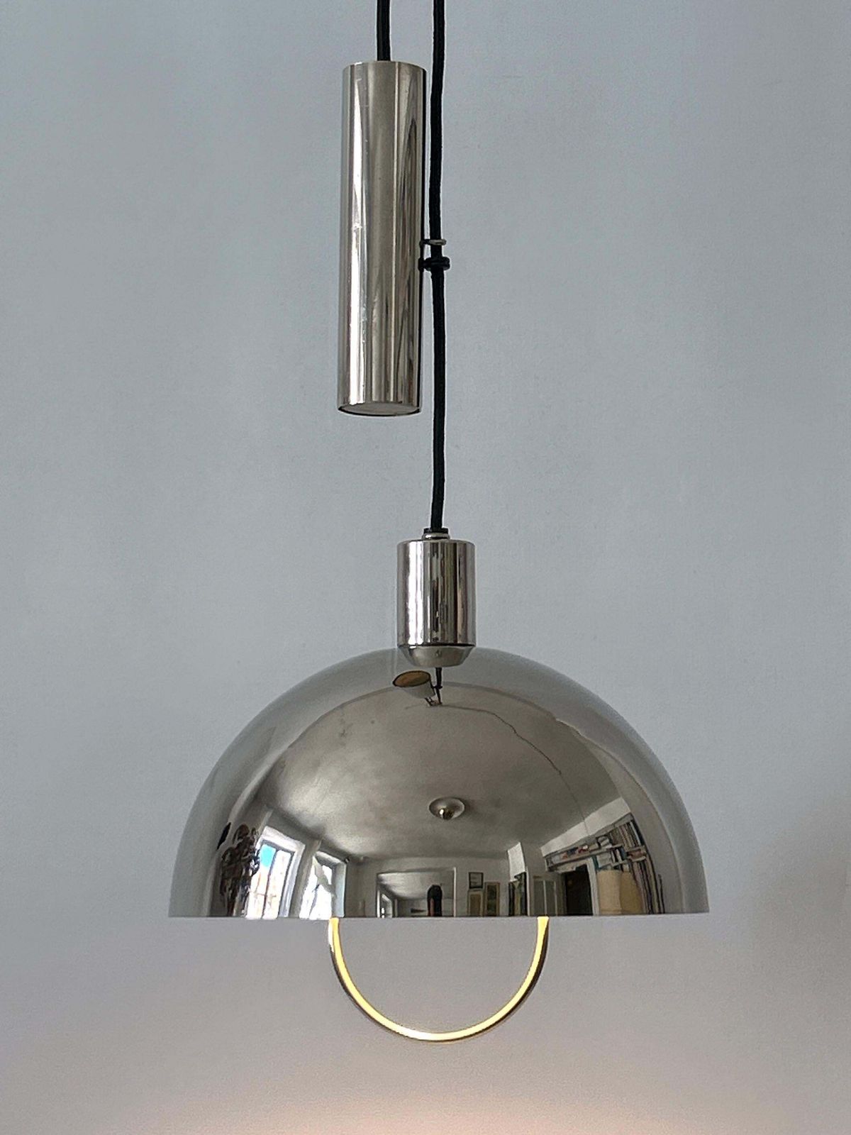 photo furniture Early Tecnolumen Pulley Pendant Lamp Bauhaus Hmb 25/300 By Marianne Brandt 1980s