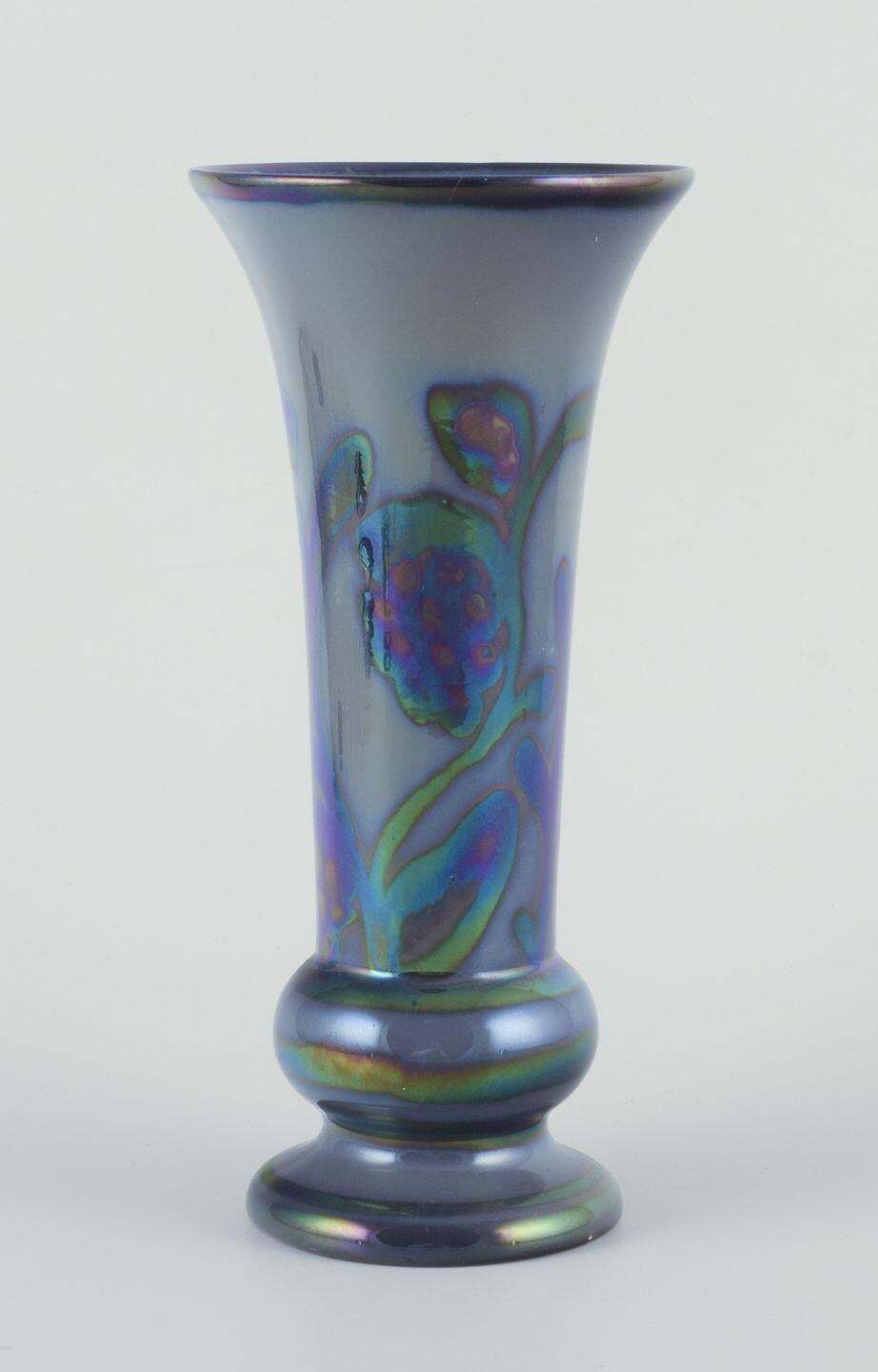 Edgar Böckman For Höganäs. Large Ceramic Vase With Floral Motif photo furniture