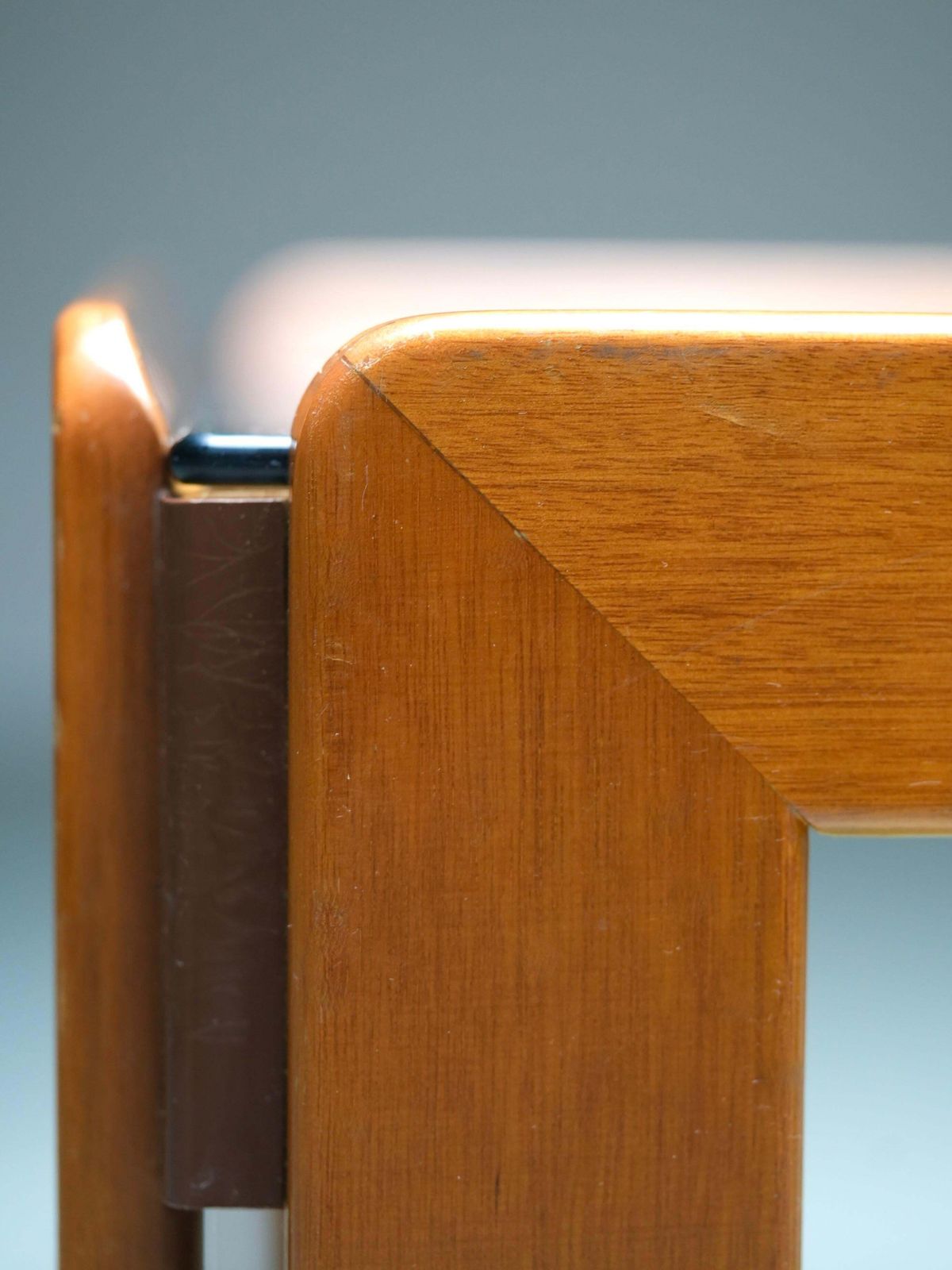 Afra And Tobia Scarpa Coffee Table In Walnut And Glass, Italy, 1960's photo vintage