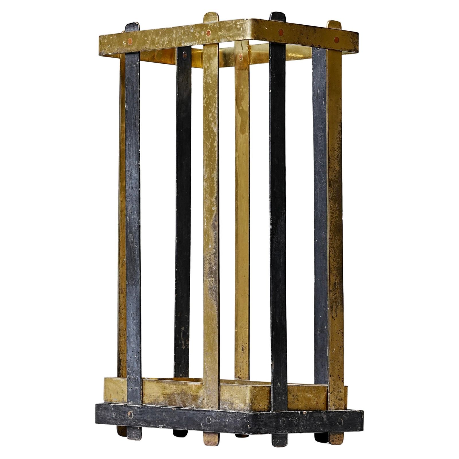 Umbrella Stand In Brass And Metal, Italy, 1950's