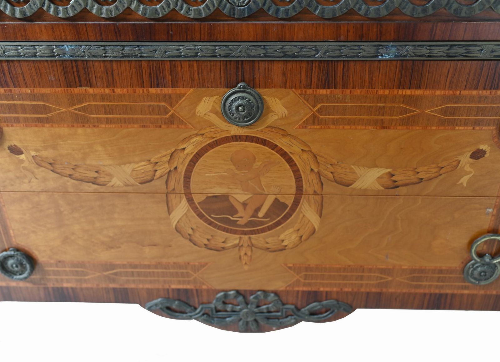 Antique Swedish Commode Inlay Chest Of Drawers 1920 photo Furniture