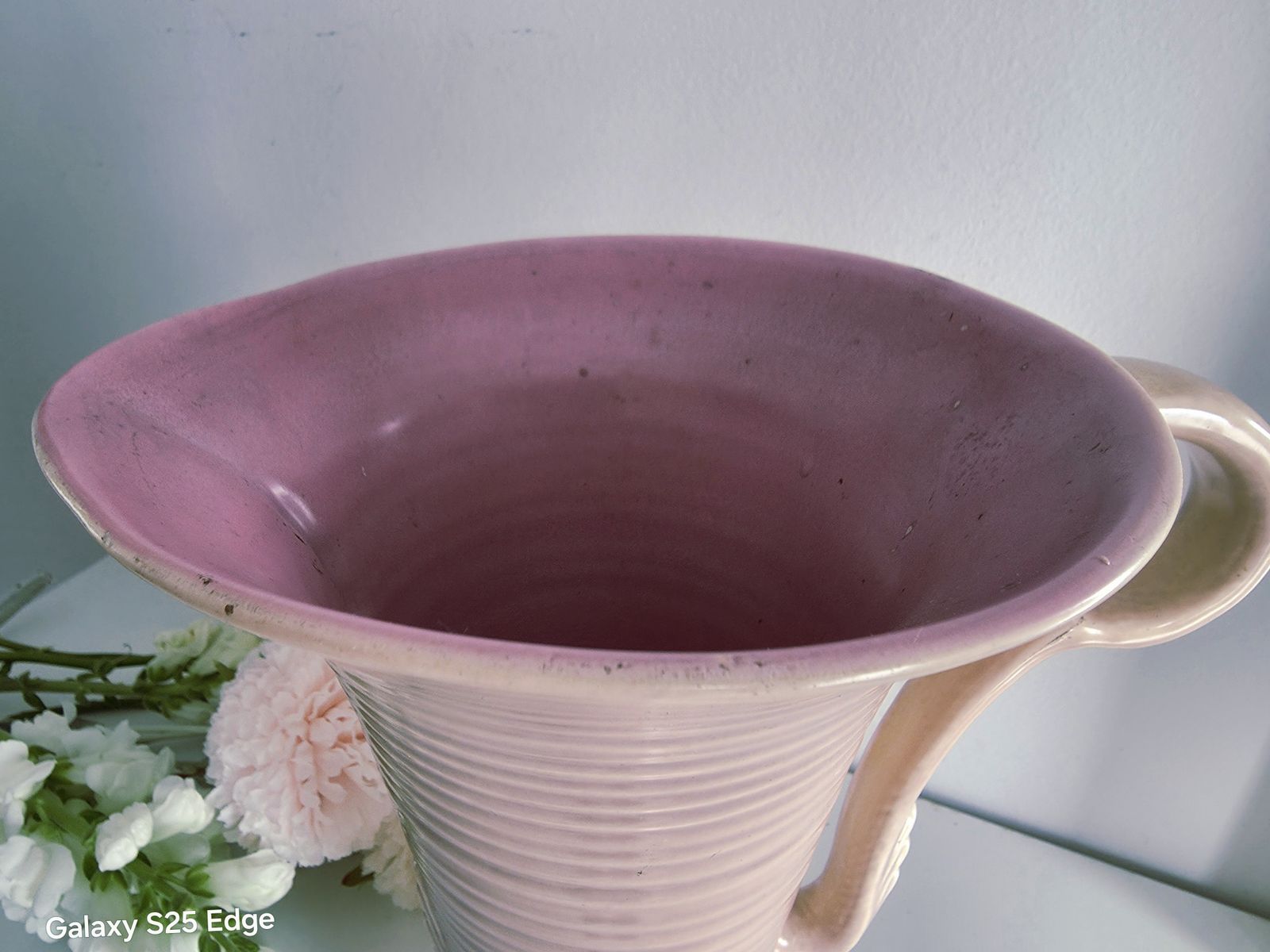 Magnificent And Unique 1920's Royal Falconware Vase In Pale Strawberry Cream photo buy