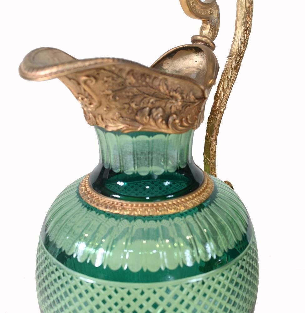 Empire Glass Ewer Jug Vase Ormolu French Urn photo buy