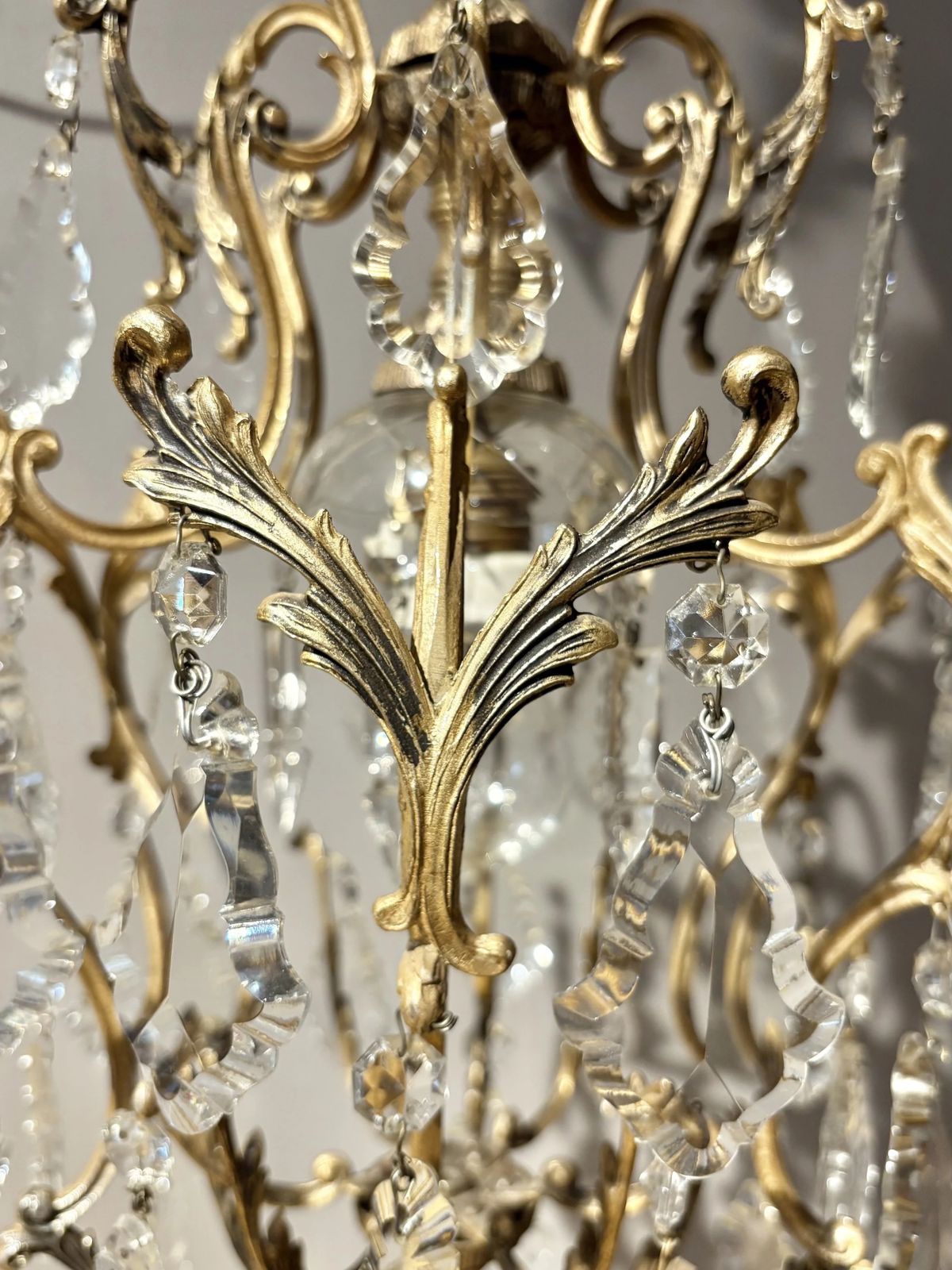 Italian Florentine "Birdcage" Crystal Chandelier photo 1300.0