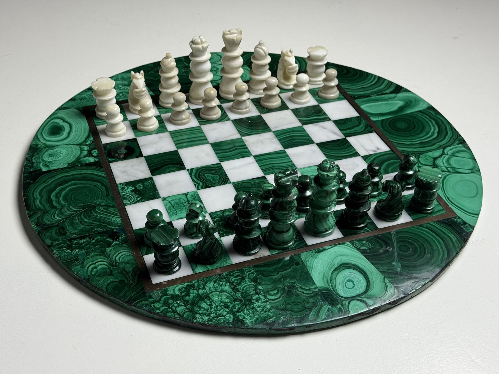Malachite Chess Set 1960 Congo photo vinterior