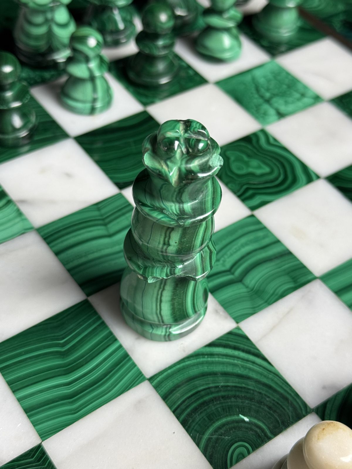 Home Decor Malachite Chess Set 1960 Congo photo