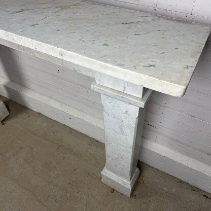 Large Antique Carrara Marble Fire Surround photo Home Fixtures