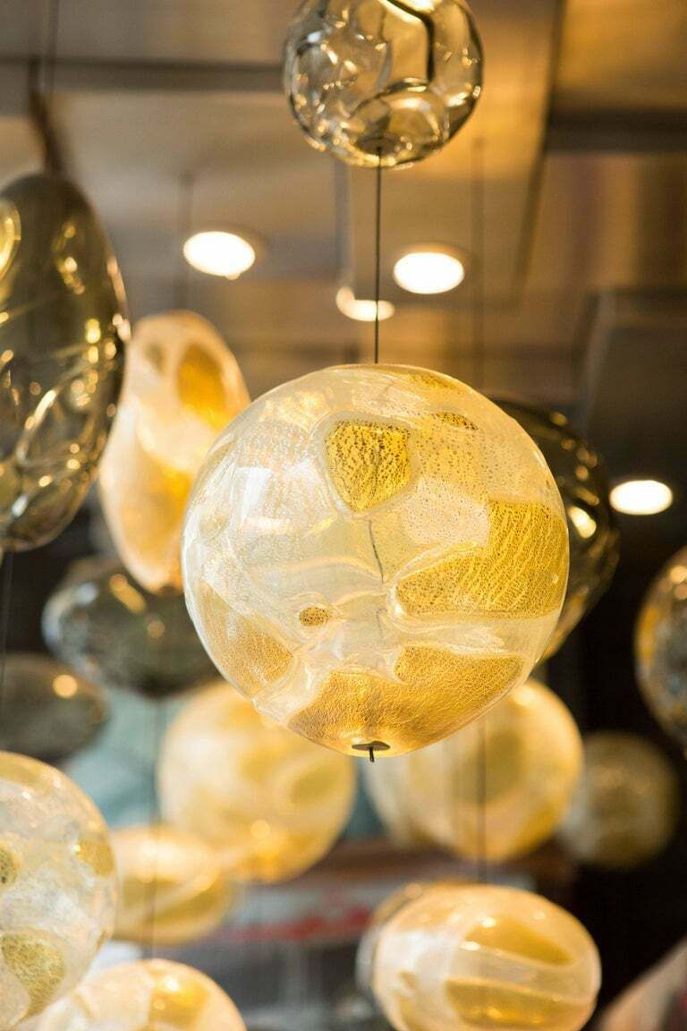 Exquisite Handblown Glass Chandelier Light Installation By Ken Gangbar photo 28500.0