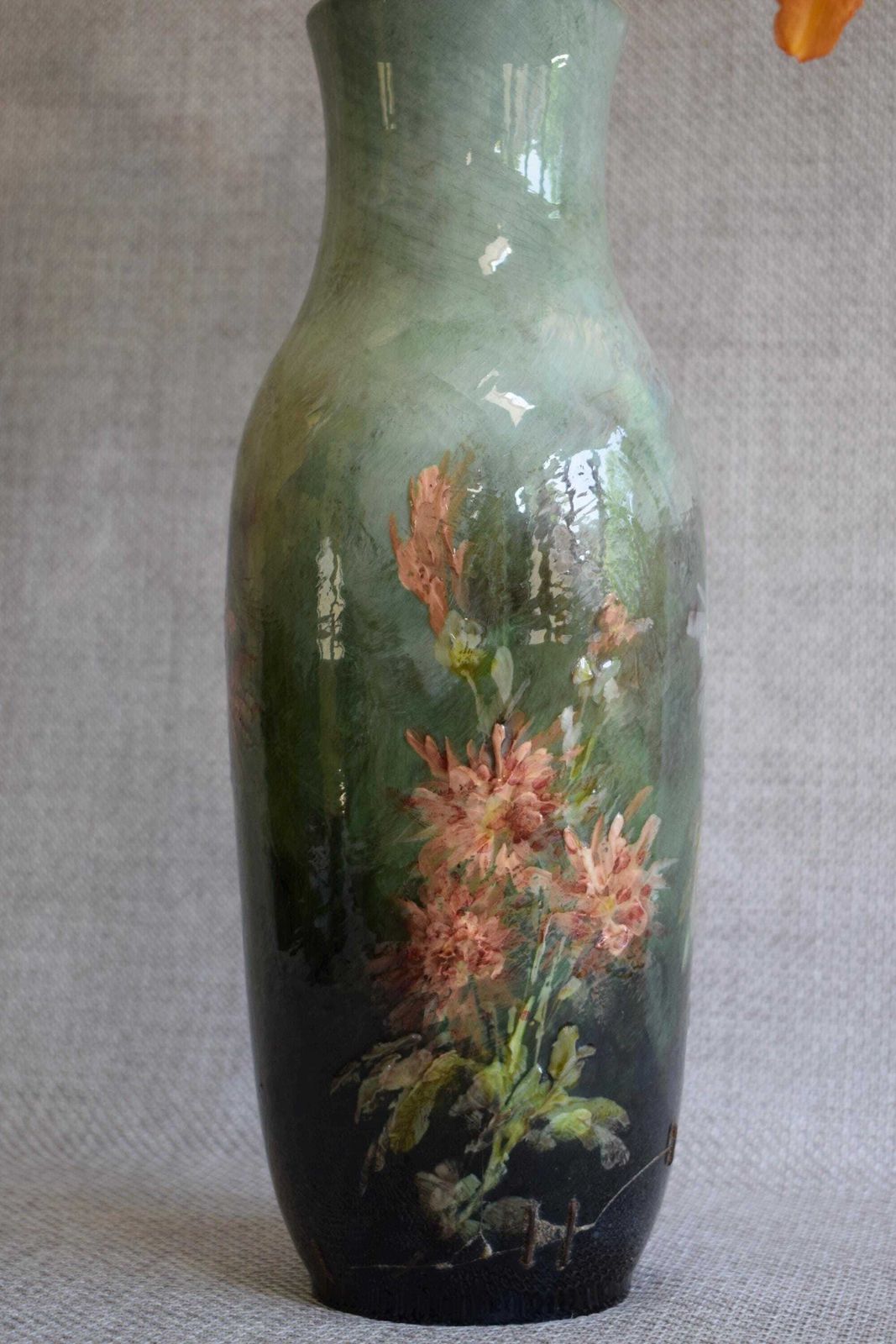 Impressionist Montigny Sur Loing Vase, Georges Delvaux photo vintage