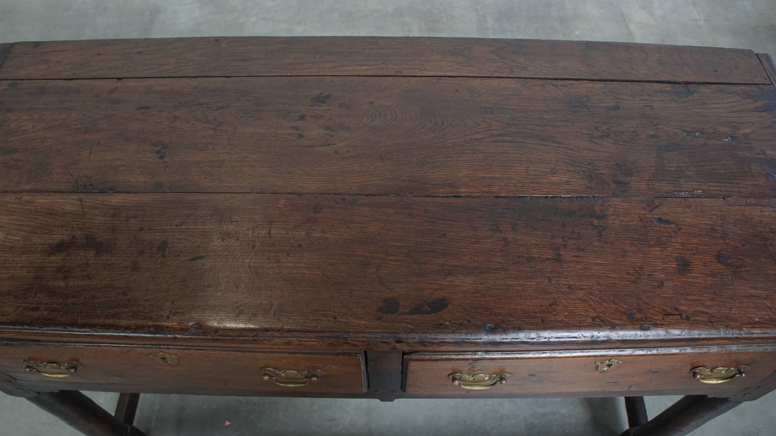 Antique English Oak Sideboard/Side Table From The Late 18th Century With Beautiful Original Details photo vinterior