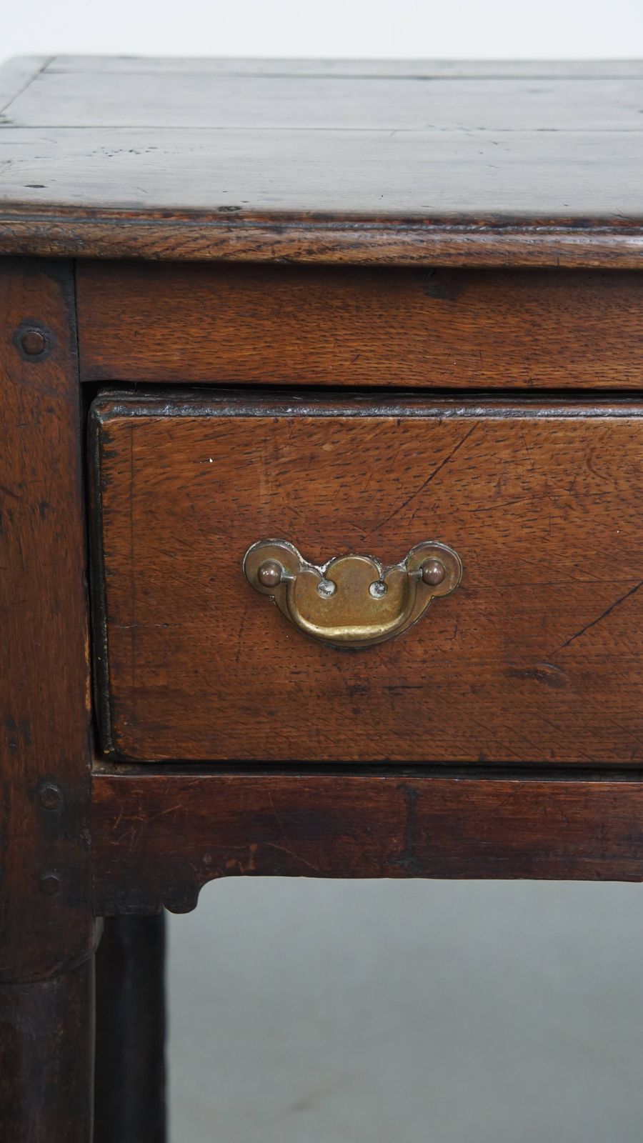 photo for sale Antique English Oak Sideboard/Side Table From The Late 18th Century With Beautiful Original Details