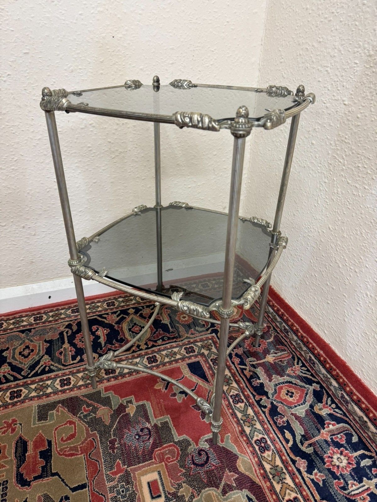 Fabulous Quality French Metal Accent Table Circa 1930 photo 285.0