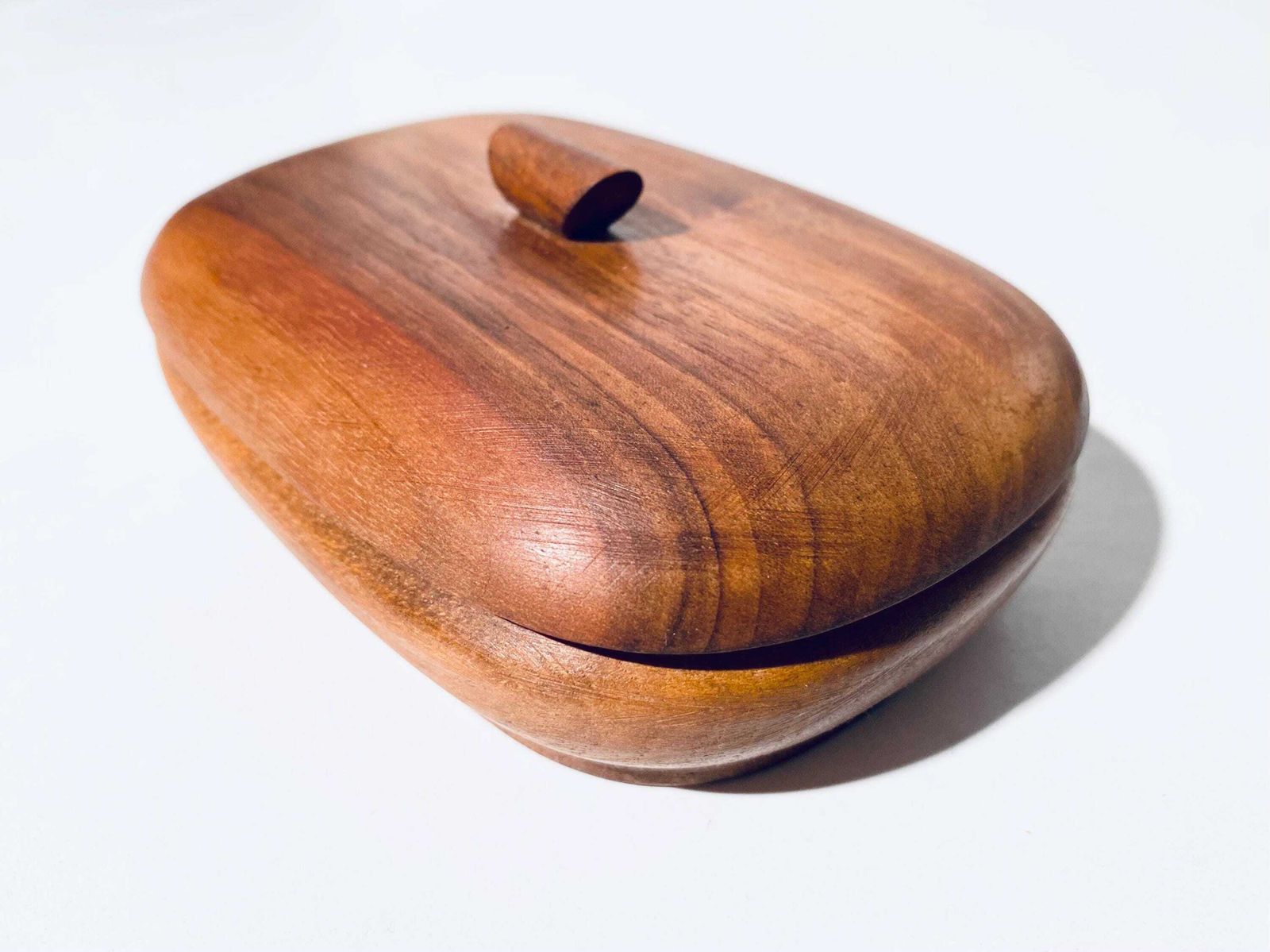 Mid Centurymid Century Teak Wooden Jewelry Box With Lid / 1950s 1960s Design photo Home Decor