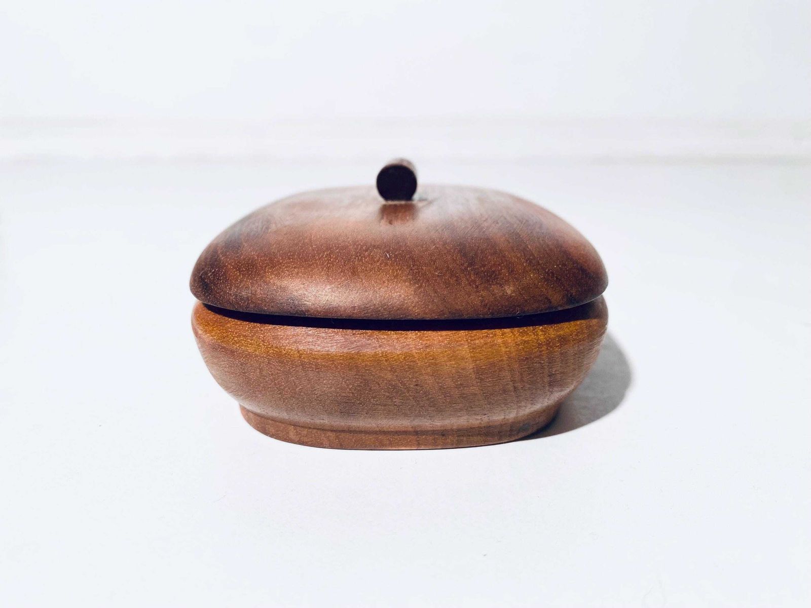 Mid Centurymid Century Teak Wooden Jewelry Box With Lid / 1950s 1960s Design photo 82.0