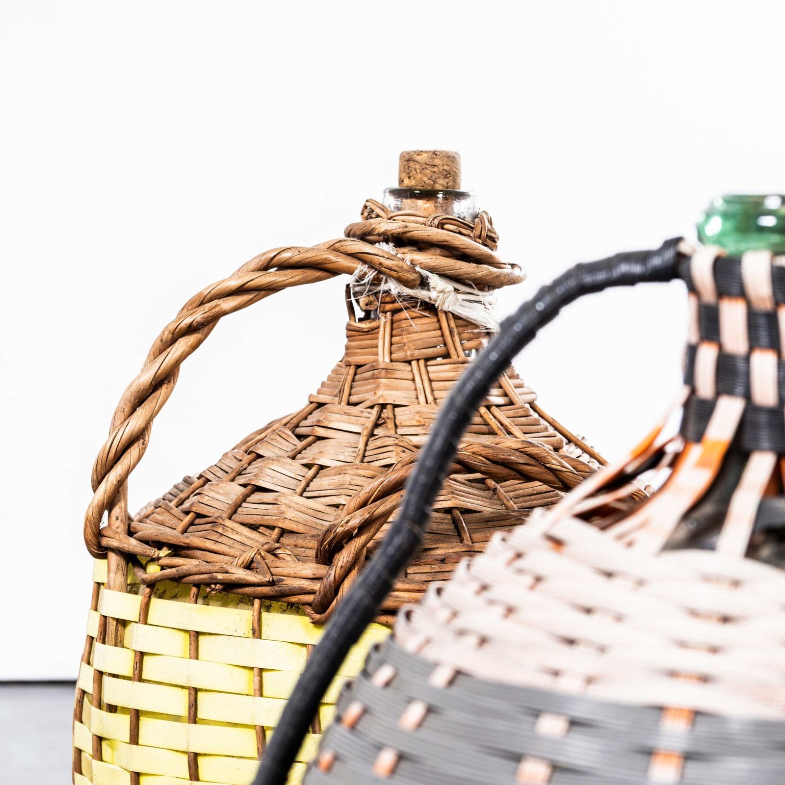 1950’s Hand Woven Czech Bottle Carriers – Large To Extra Large photo Home Decor