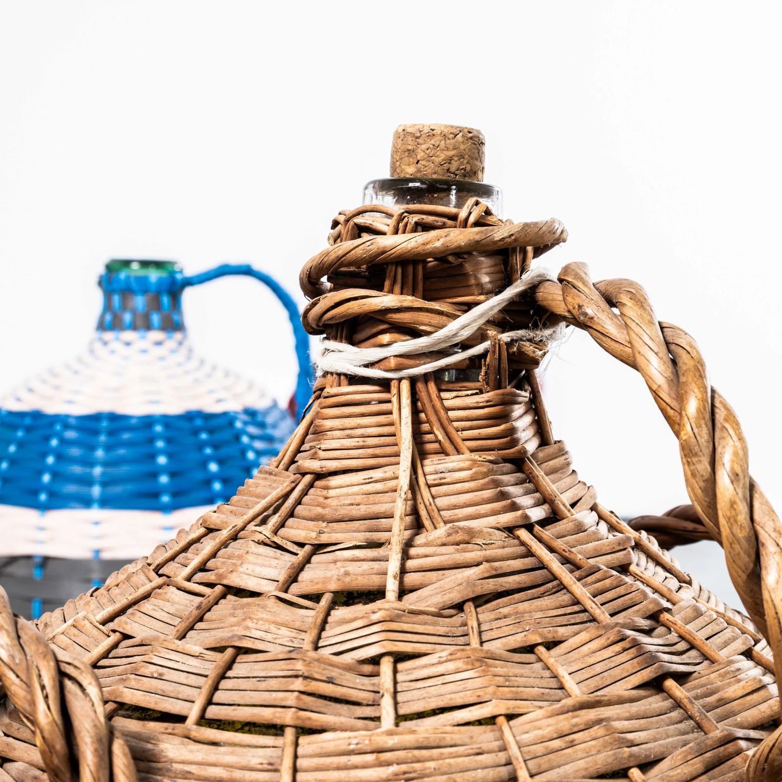 1950’s Hand Woven Czech Bottle Carriers – Large To Extra Large photo vintage