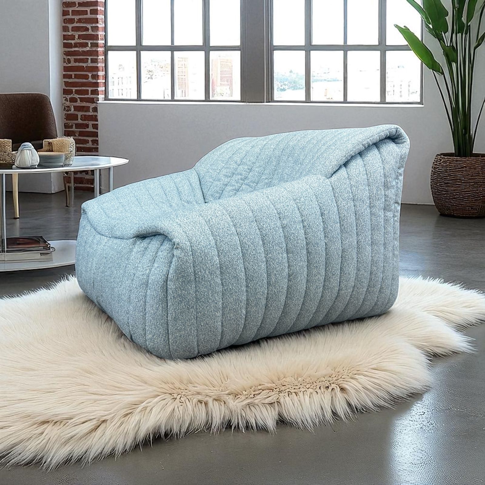 Light Blue Armchair Sandra  By A.Hieronimus For Cinna (Ligne Roset Group)