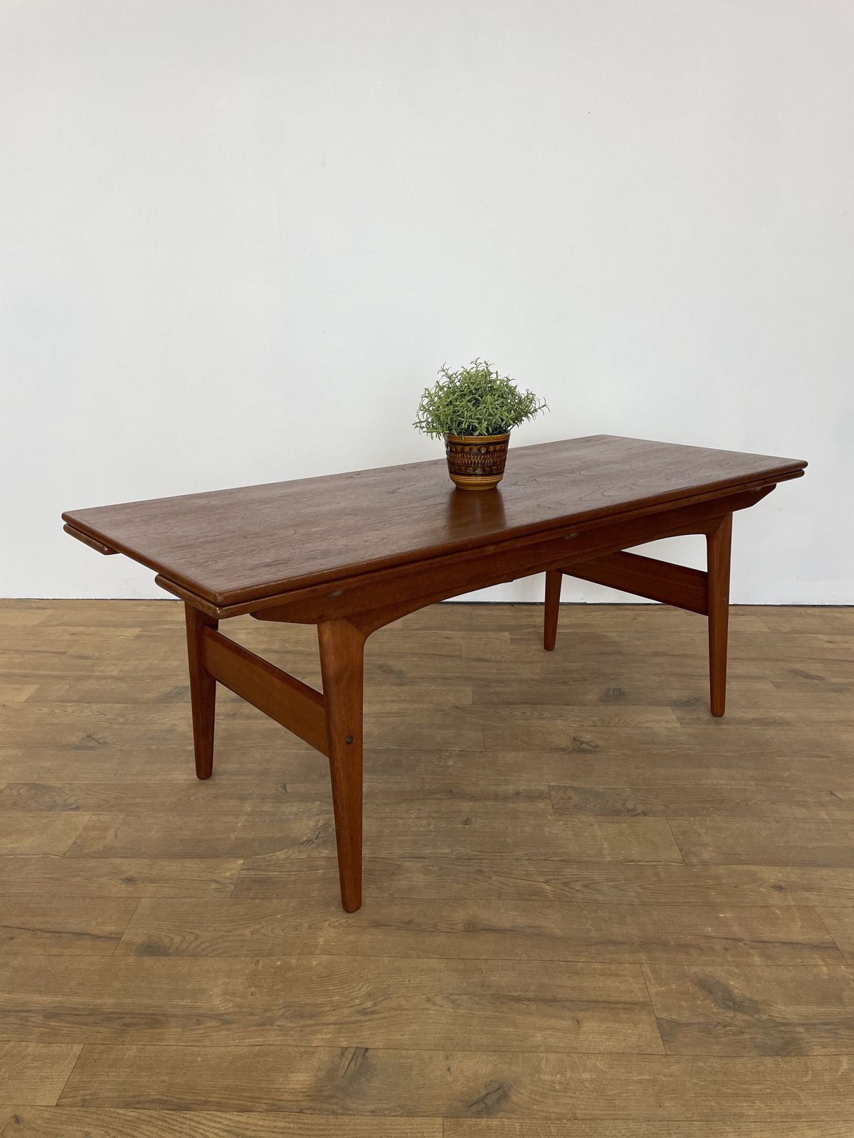 Mid Century Danish Trioh Teak Metamorphic Elevator Table – 1960s