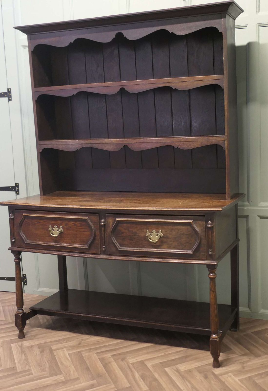 Gothic Country Solid Oak Welsh Dresser photo for sale