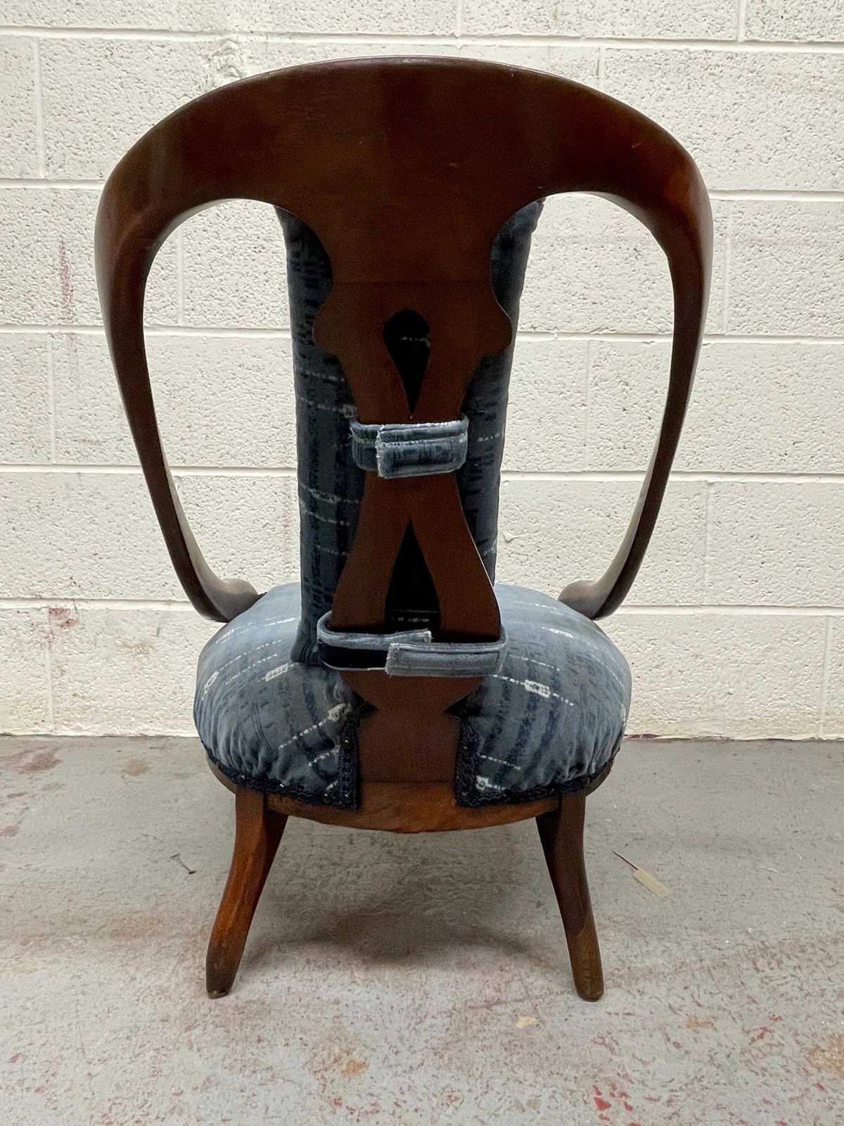 Victorian Mahogany Upholstered Low Nursing Chair photo furniture