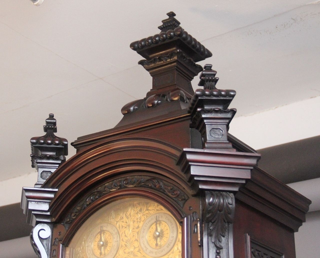 Early 20th Century Carved Mahogany Long Case Clock By Maples & Co Of London photo 18500.0