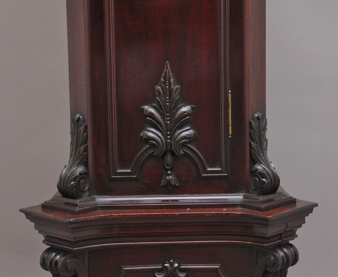 photo for sale Early 20th Century Carved Mahogany Long Case Clock By Maples & Co Of London