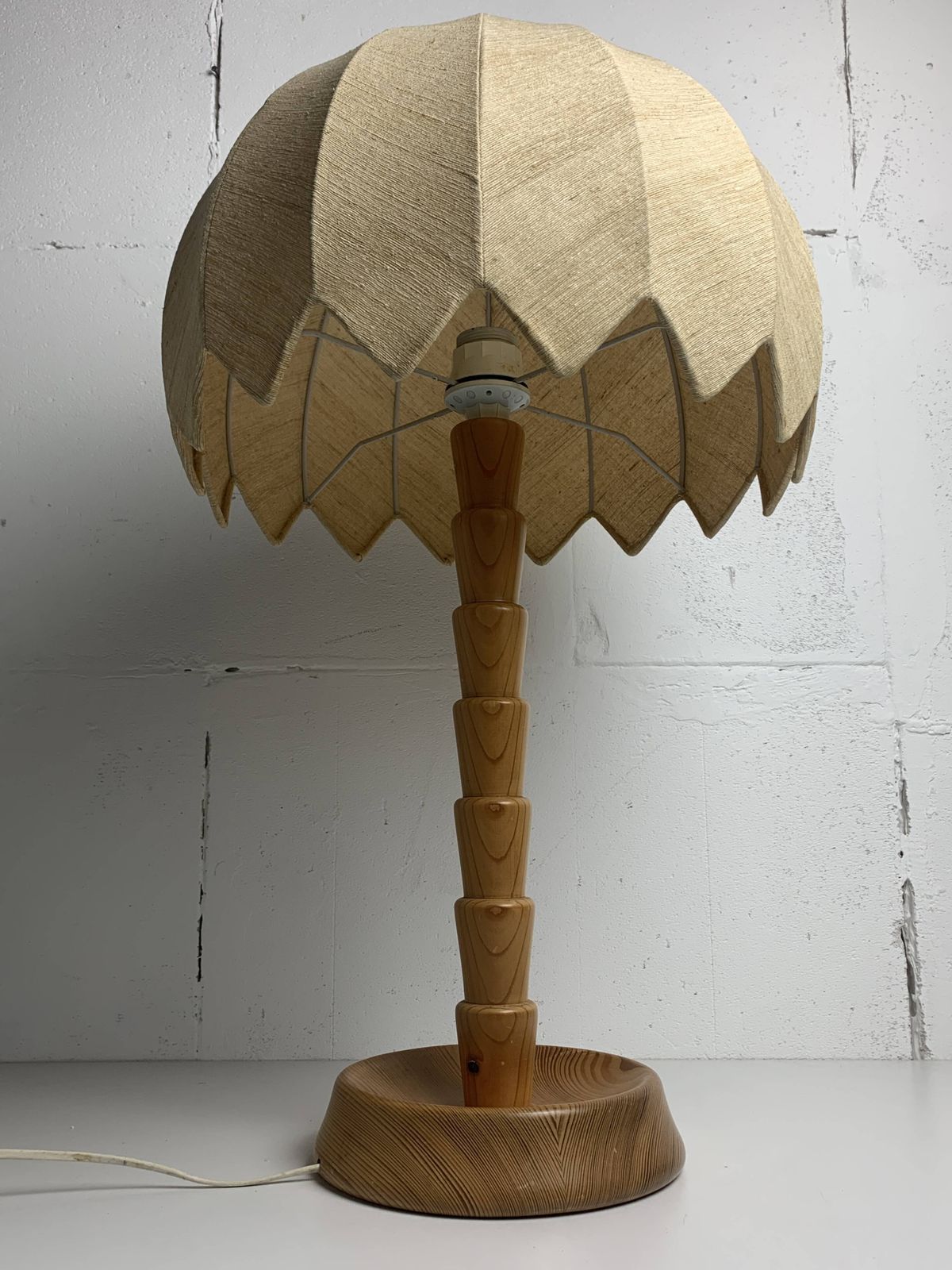 Page 1 Of 15 Xl Pine Palm Table Mushroom Lamp By Temde Switzerland, 1970s photo for sale