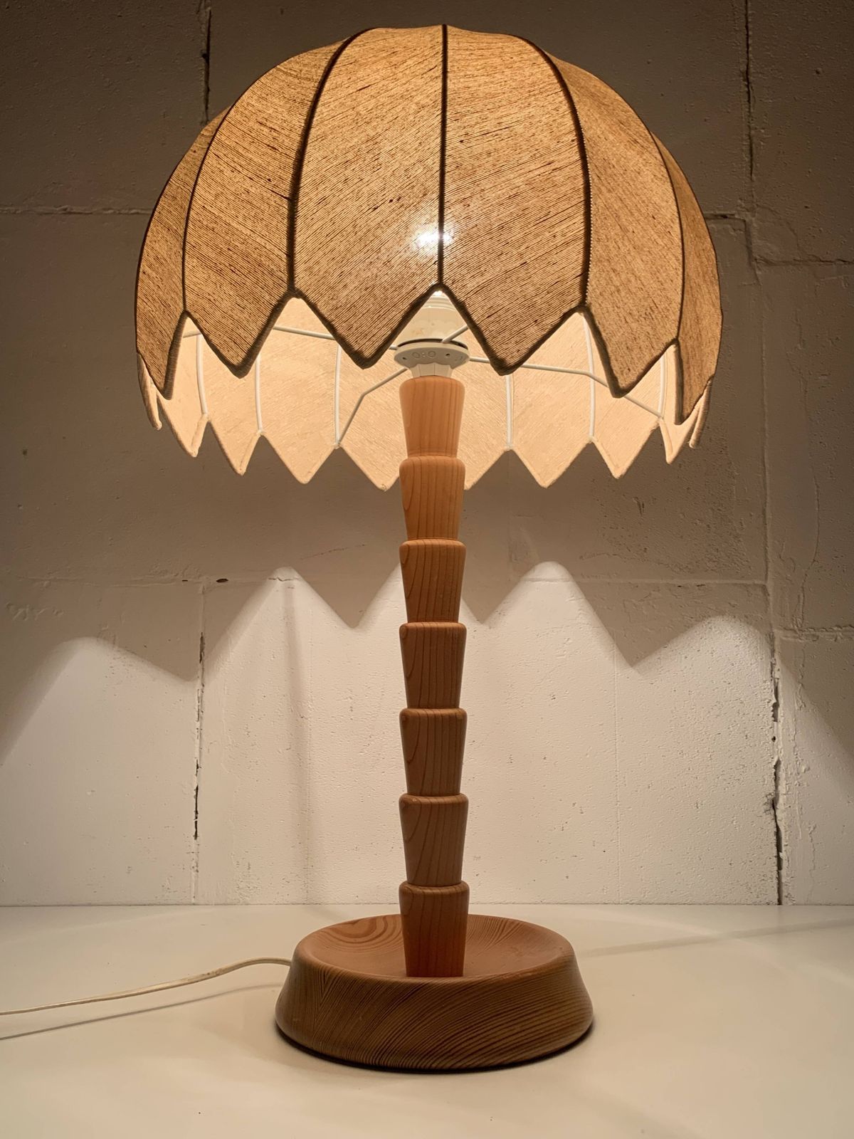 photo for sale Page 1 Of 15 Xl Pine Palm Table Mushroom Lamp By Temde Switzerland, 1970s