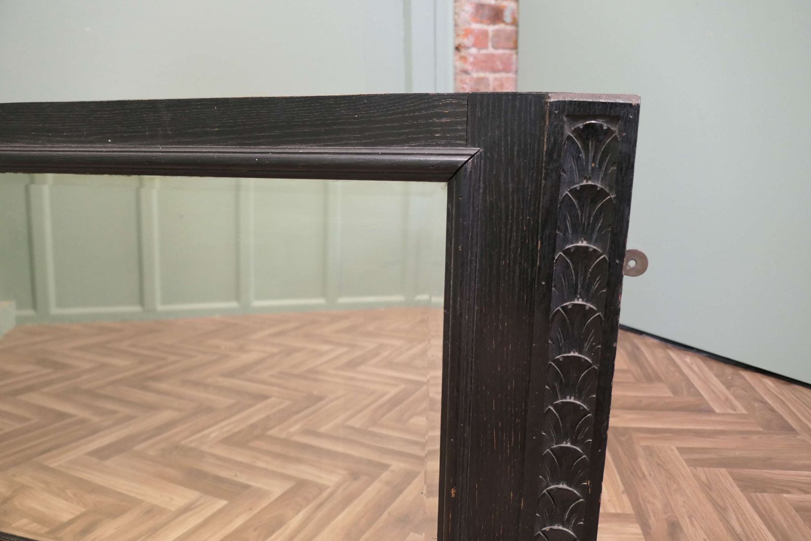 A 19th Century Gothic Carved Oak Mirror photo furniture