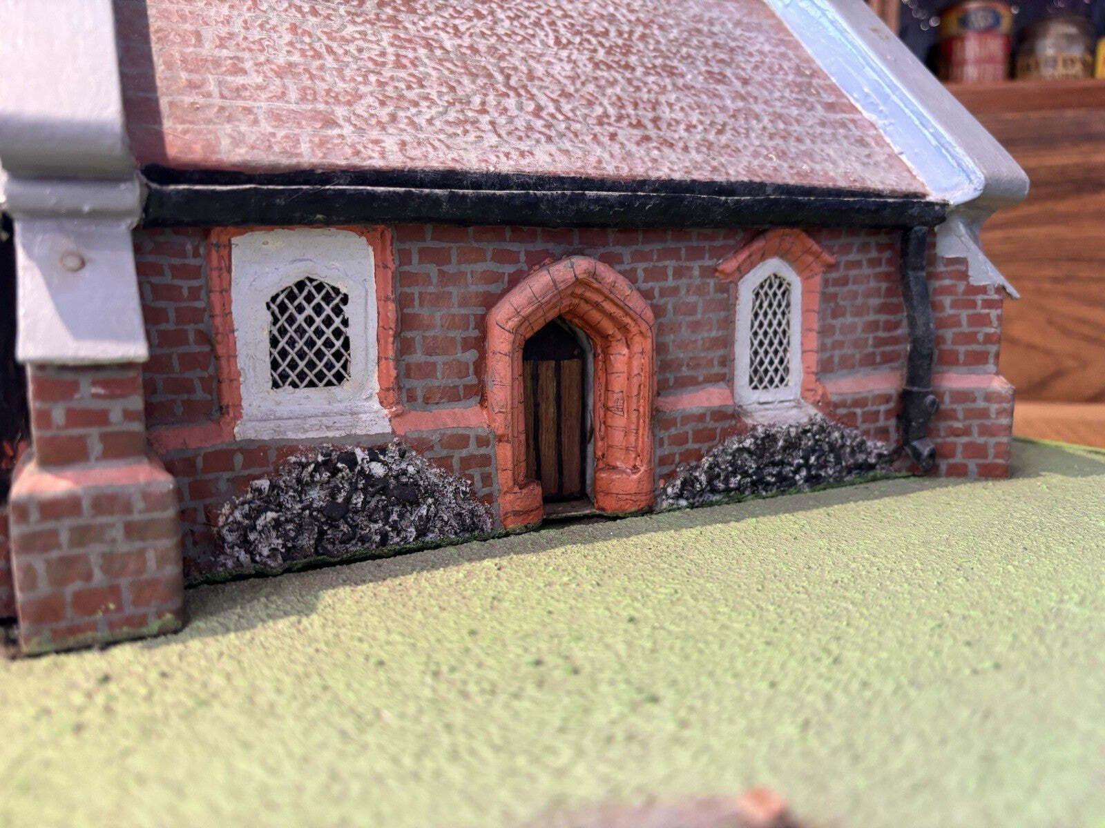 Greensted Church, Ongar, Essex, Large Old Metal & Wooden Scale Model, Superb photo for sale