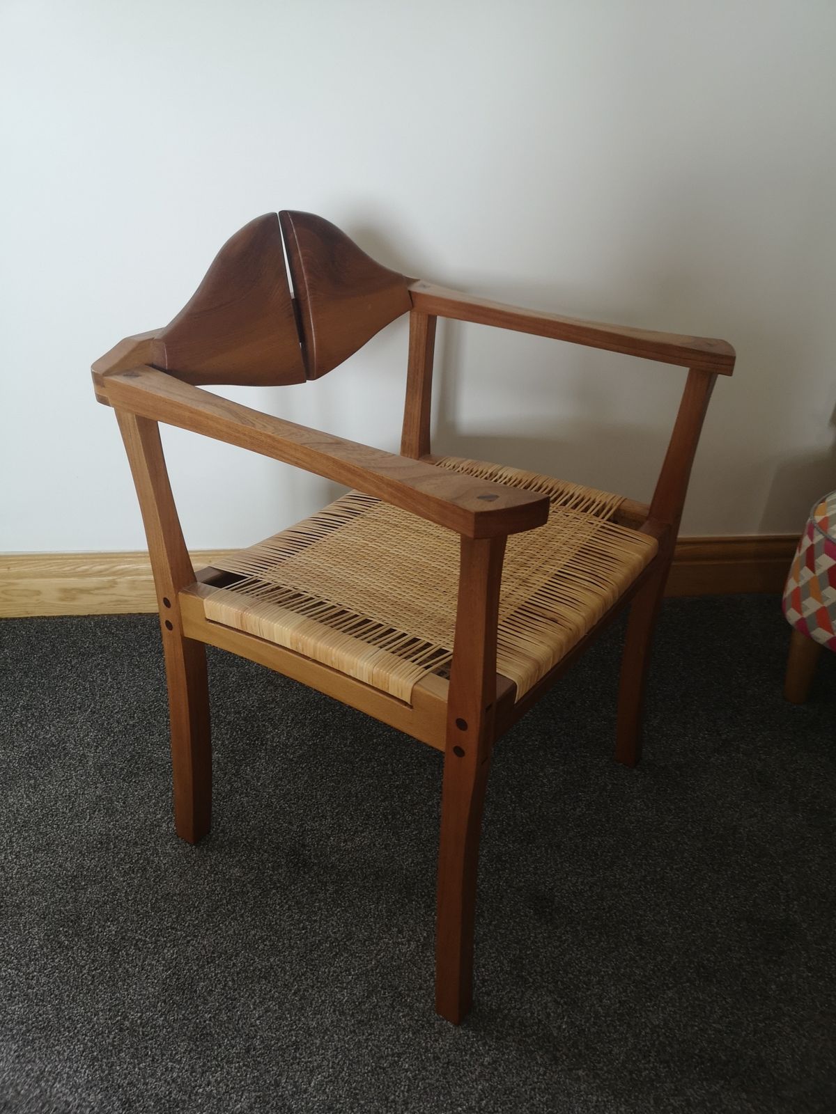 Gene L. Hackleman 1970s Elm And Cane Open Armchair photo buy