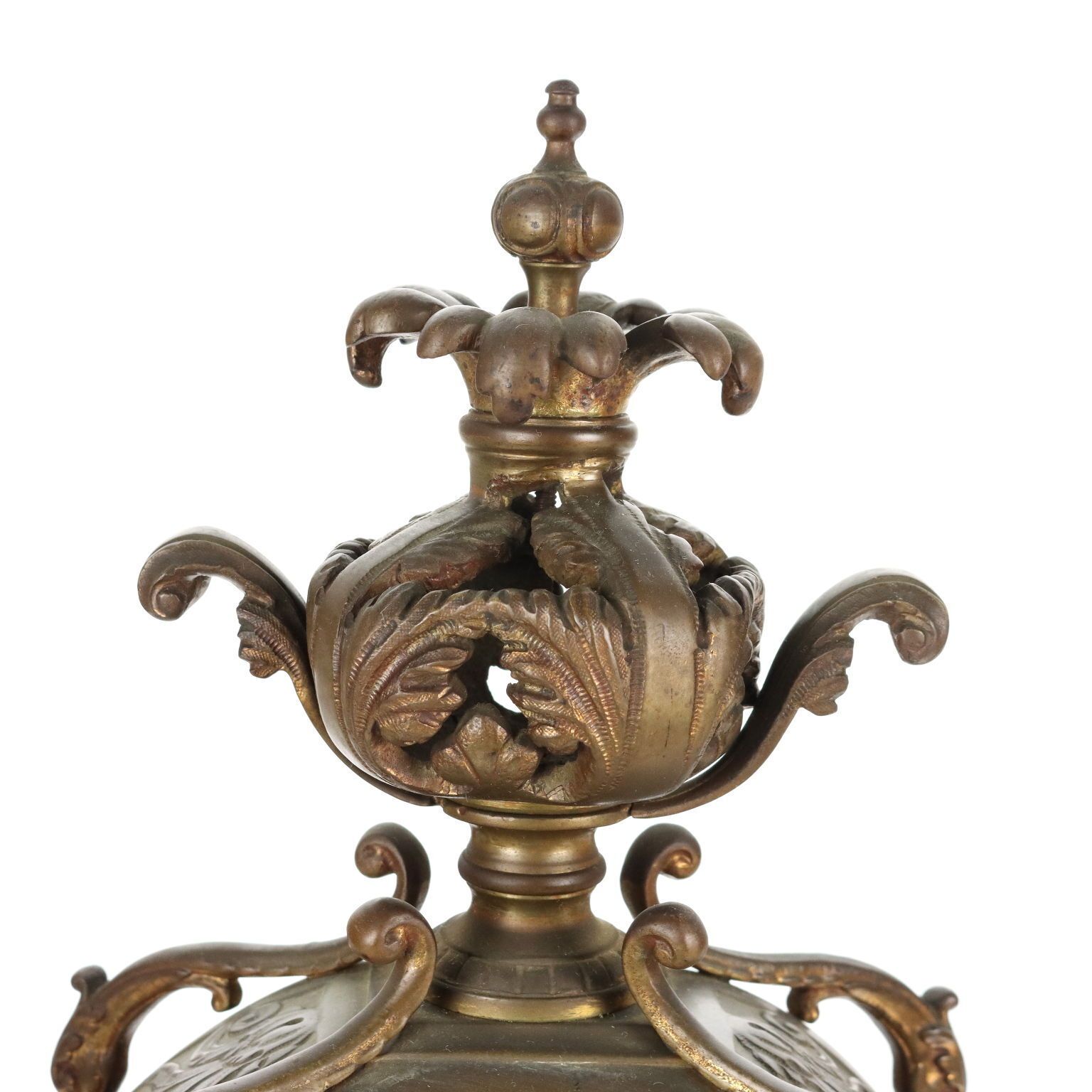 Triptych Clock Bronze France XIX Century photo for sale