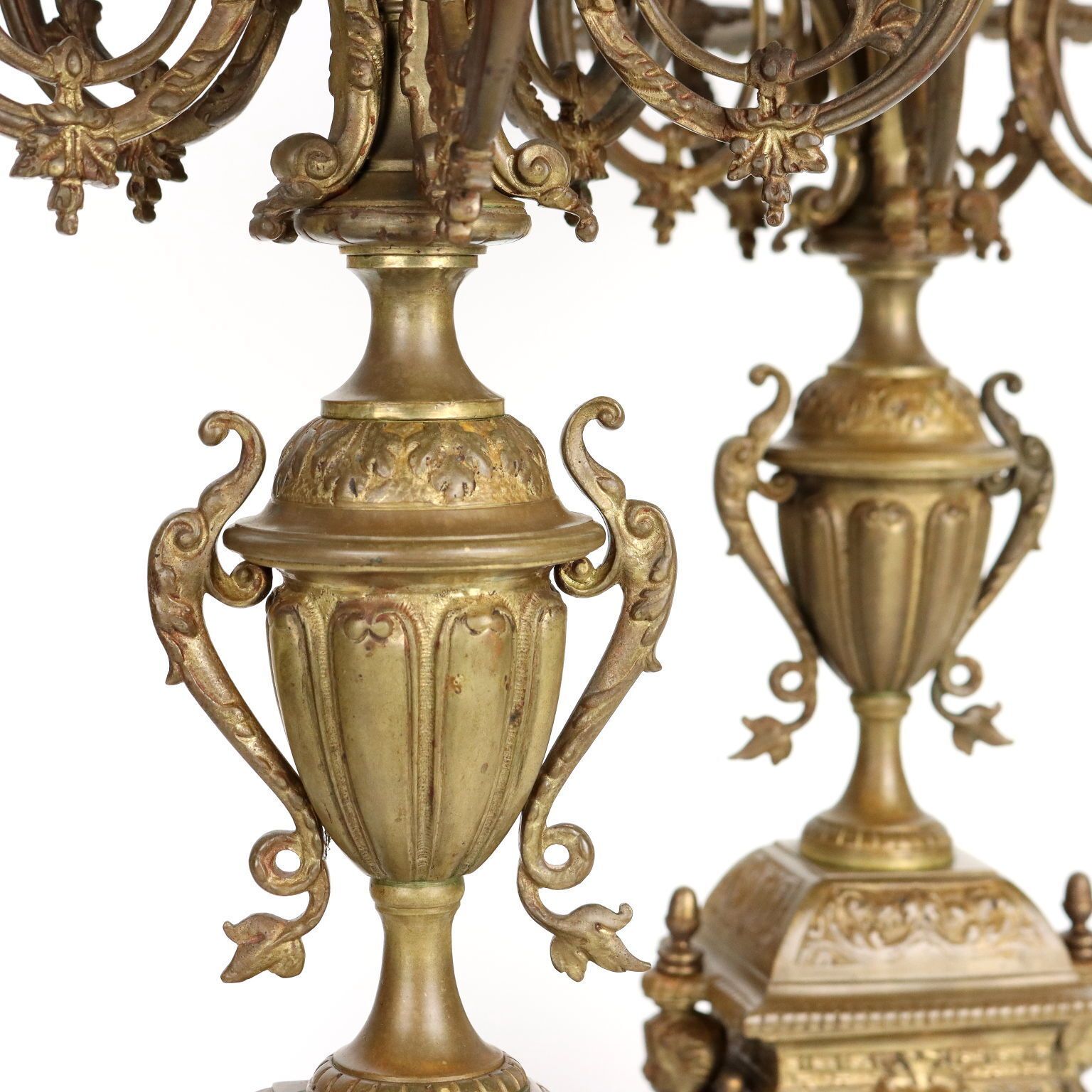 photo vintage Triptych Clock Bronze France XIX Century
