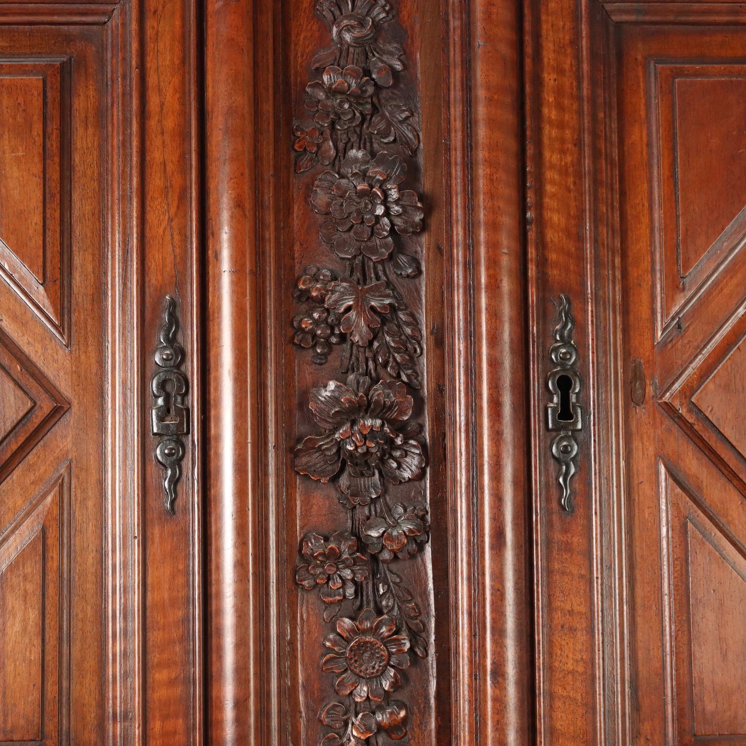Antique Cupboard Walnut Double Top Provence XVIII Century photo for sale
