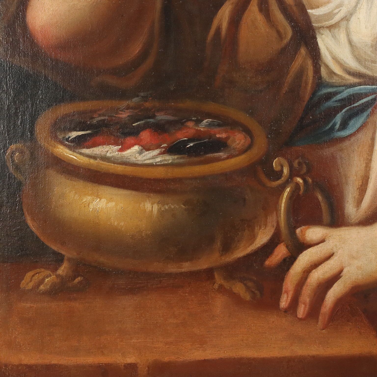 Antique Painting Historical Subject Oil On Canvas XVII XVIII Century photo buy