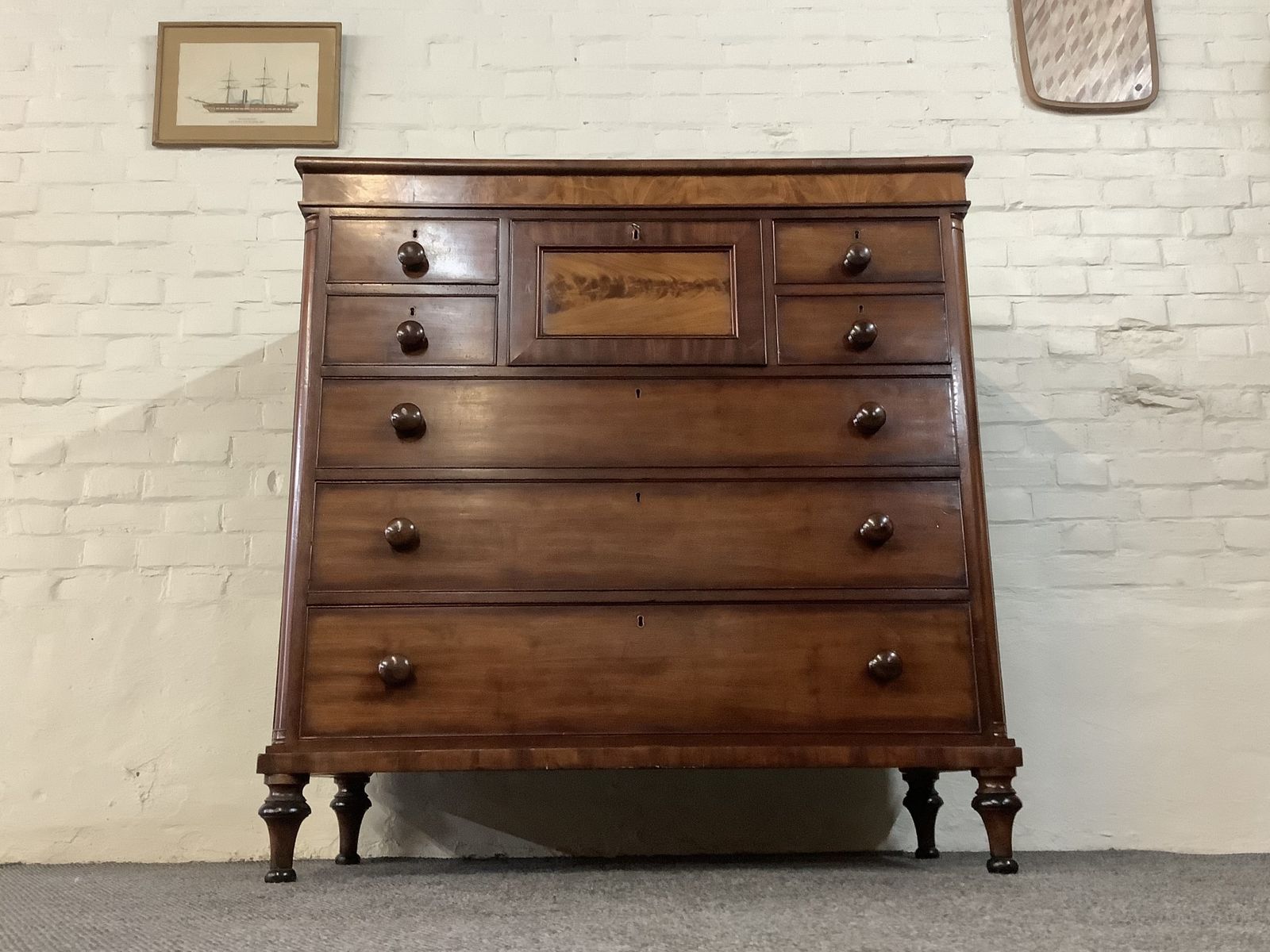 Victorian Flamed Mahogany Scotch Chest Of Drawers. photo vinterior