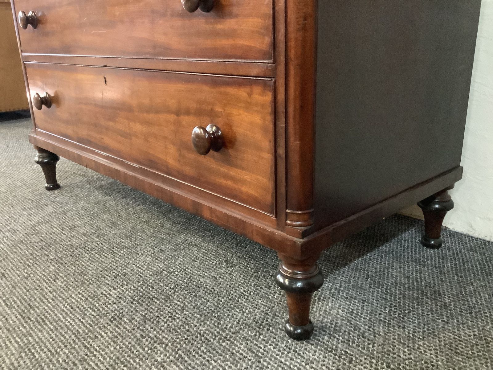 photo buy Victorian Flamed Mahogany Scotch Chest Of Drawers.