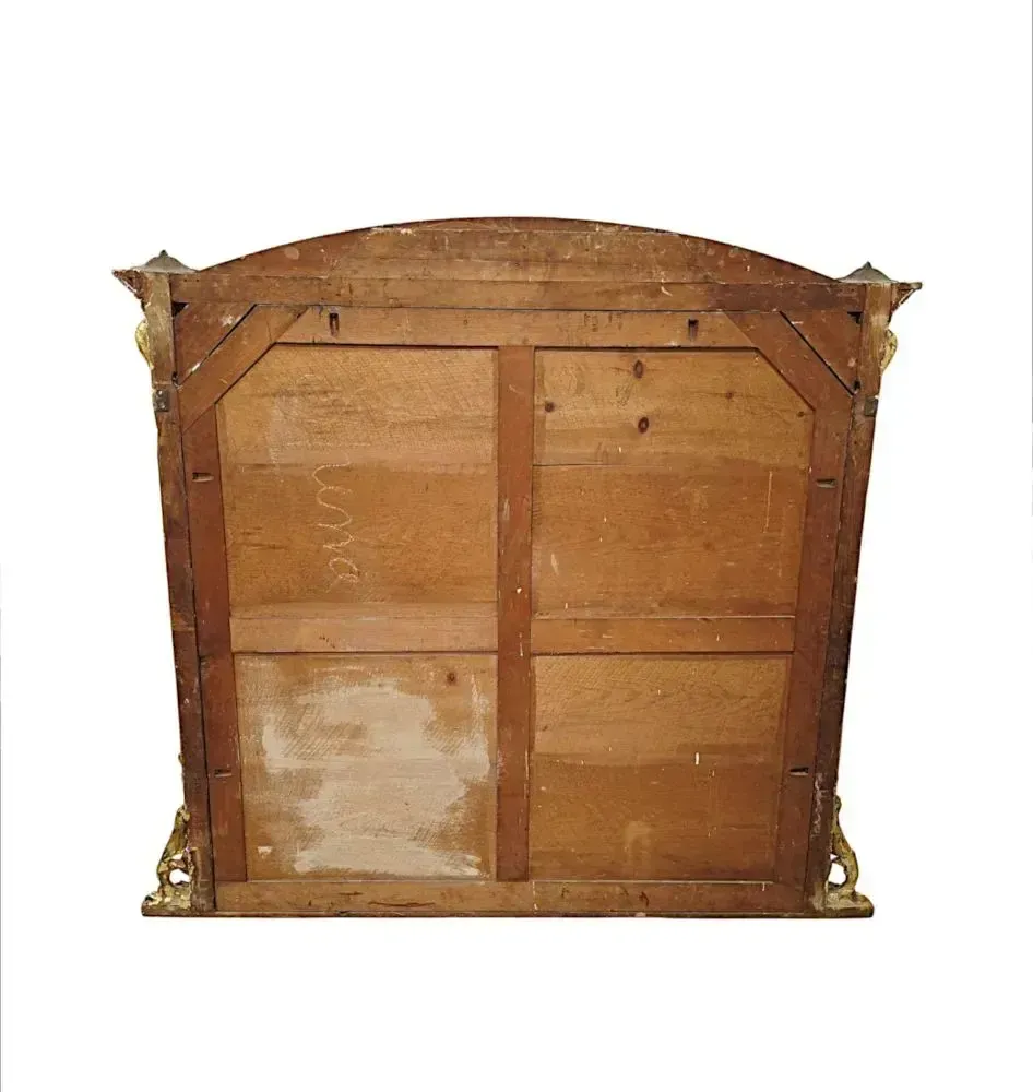 A Fabulous Large 19th Century Giltwood Overmantel Mirror With Original Back And Glass photo buy